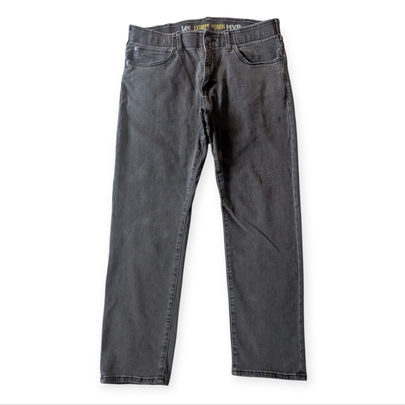 Lee Other - Lee Extreme Motion MVP Jeans Mens 38x29(28) Gray Regular Fit‎ Straight Leg